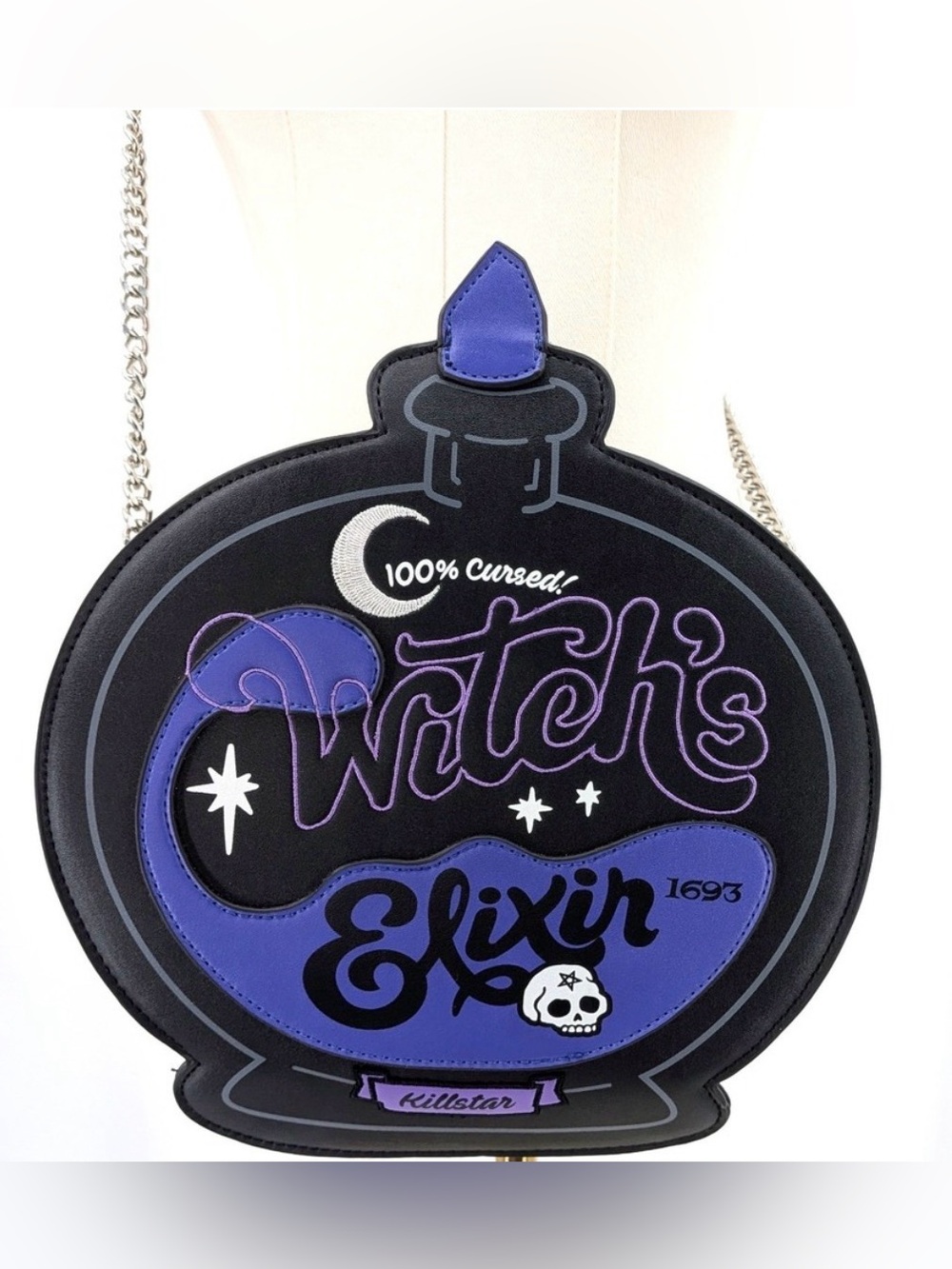 Killstar Black & Purple Witch's Elixir Potion Bottle Crossbody